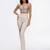 beige trousers with high-waist beige high waist wide leg tailored trousers
