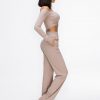 beige co-ord set with long sleeve