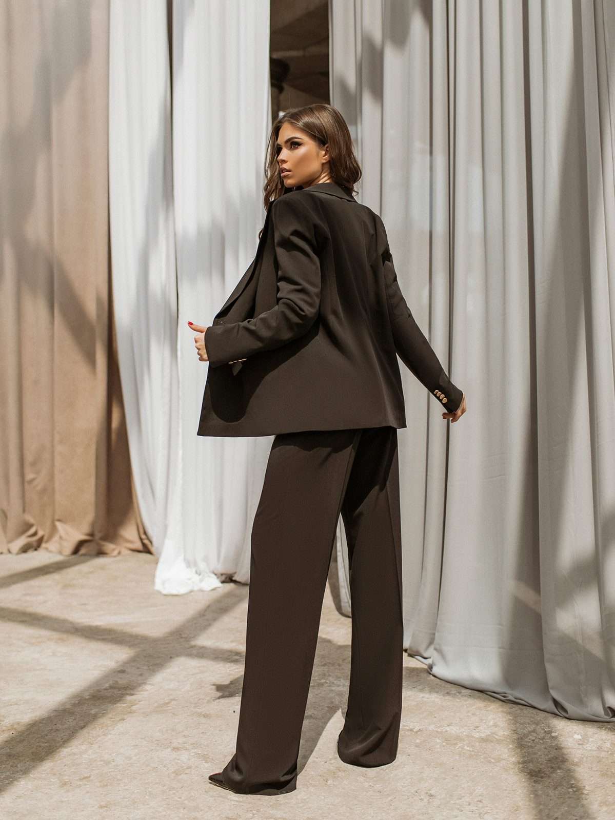 GLOWSYOU black power women’s suit blazer fully lined in viscose