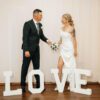 white off shoulder corset maxi wedding affortable dress