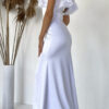 elegant white mermaid maxi dress