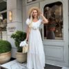 White maxi airy dress