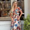 floral-maxi-dress-puff wrap pastel