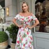 wedding guest floral maxi dress