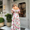 white floral dress for wedding guests UK