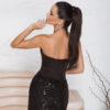 elegant black corset dress